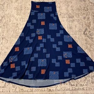 Blue LulaRoe Maxi Skirt